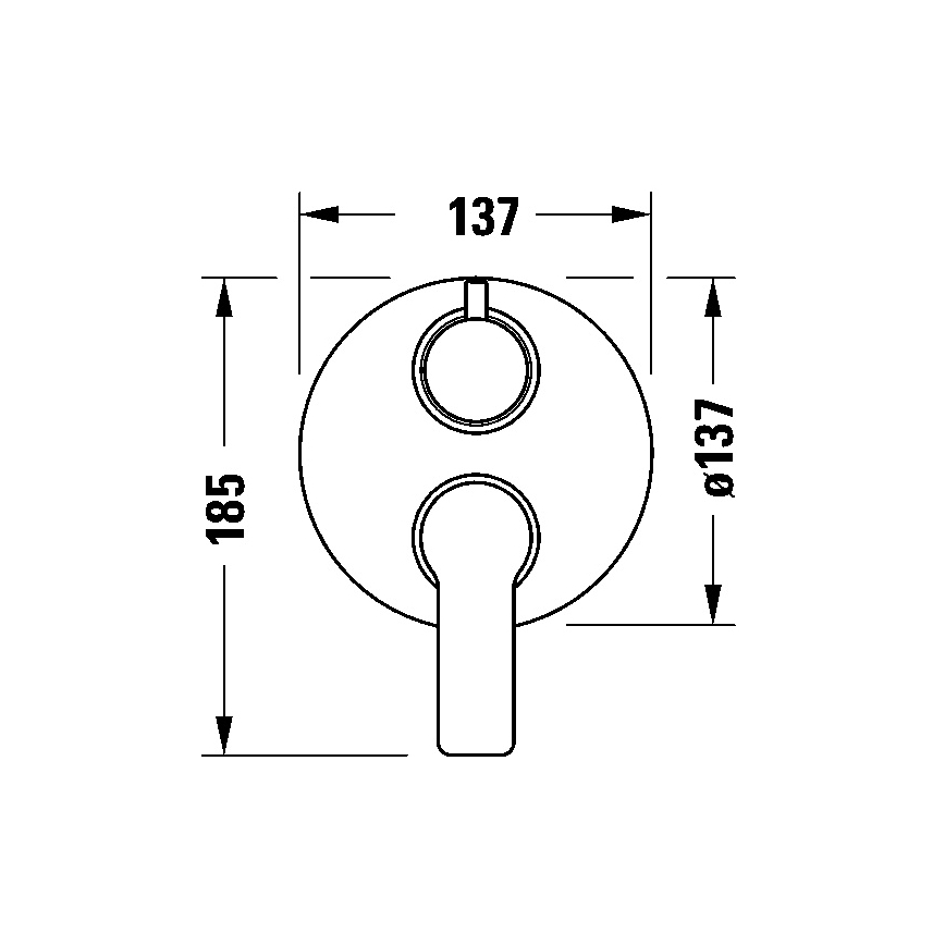 Duravit DC5210008010 - Duscharmatur zur Unterputzmontage D-CODE Hochglanz-Chrom