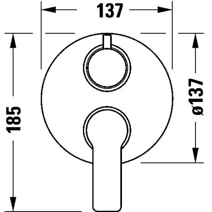 Duravit DC5210008010 - Miscelatore per doccia da incasso D-CODE cromo lucido