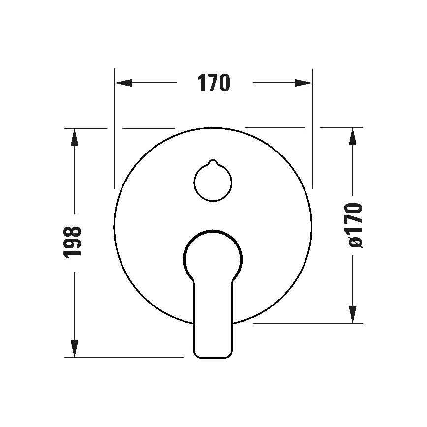 Duravit DC5210012046 - Wannenarmatur für Unterputzmontage D-CODE matt schwarz