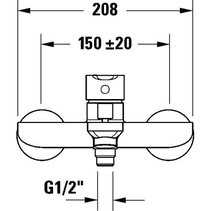 Duravit DC5230001046 - Miscelatore per vasca D-CODE nero opaco