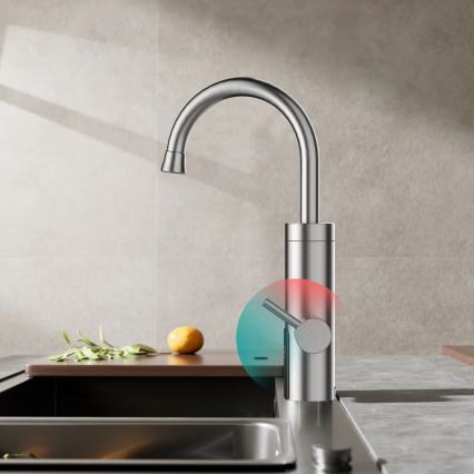 Durchlauferhitzer mit LED-Anzeige 3000W/230V IPX4 Edelstahl