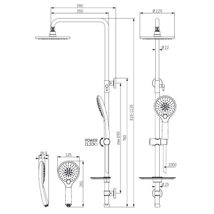 Duschset MARTOFTE, schwarz