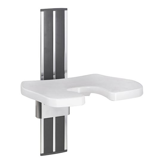 Duschsitz 43x67 cm silber/weiß