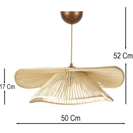 DUVELA Hängeleuchte an Kabel 1xE27/40W/230V beige