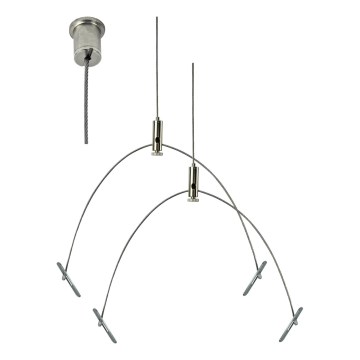 e2 elektro - Set di cavi di sospensione 150 cm, cromato lucido