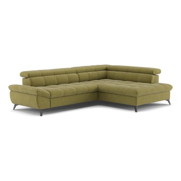 Eck-Schlafsofa MARANO, L-Form, rechts, olivgrün