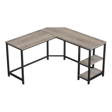Eckschreibtisch SOLEA braun/schwarz