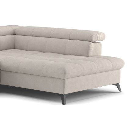 Ecksofa zum Ausklappen in L-Form MARANO rechts, beige