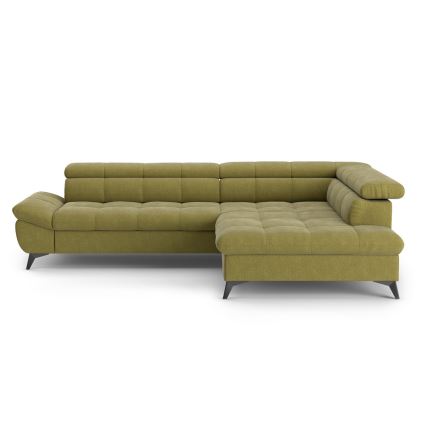 Eck-Schlafsofa MARANO, L-Form, rechts, olivgrün