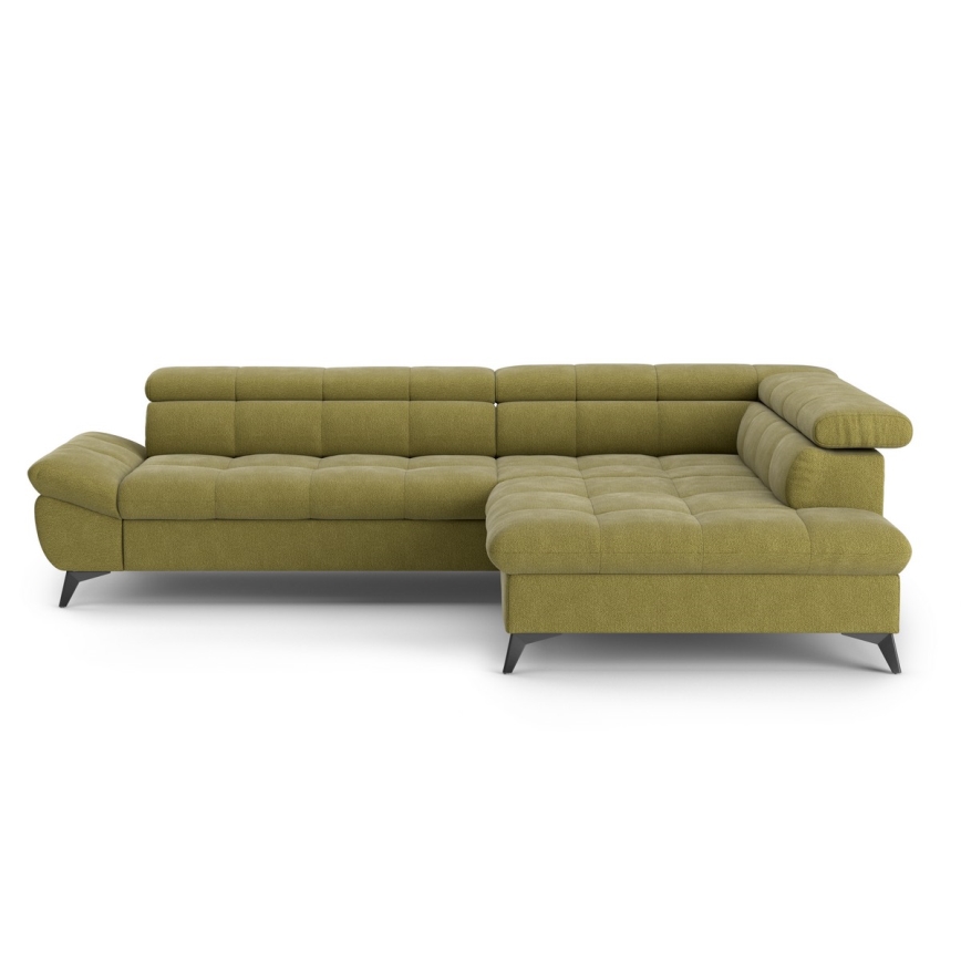 Eck-Schlafsofa MARANO, L-Form, rechts, olivgrün