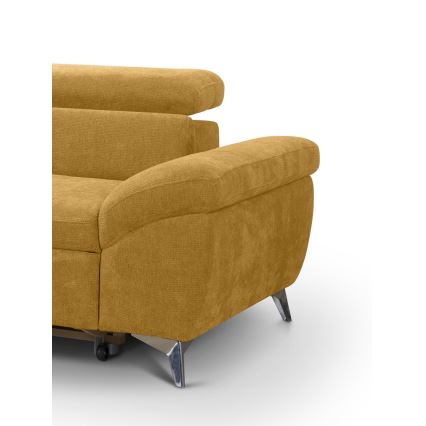 Eck-Schlafsofa SALERNO in L-Form, links, gelb