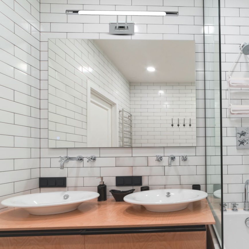 Éclairage de miroir LED/9W/230V 3000K 50cm chrome brillant