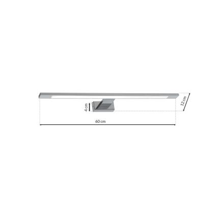 Éclairage de miroir salle de bain SHINE LED/12W/230V IP44 chrome brillant