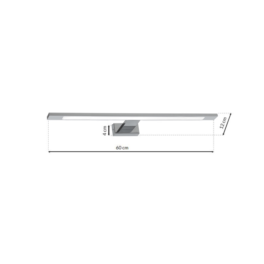 Éclairage de miroir salle de bain SHINE LED/12W/230V IP44 chrome brillant