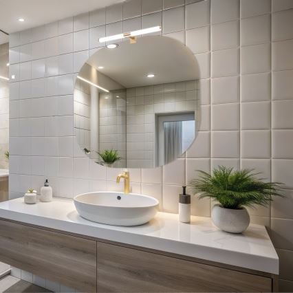 Éclairage LED 2-en-1 pour miroir de salle de bains APA LED/6W/230V 40 cm IP44 doré