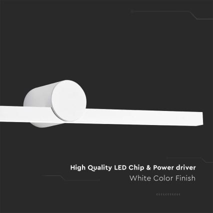 Éclairage LED pour miroir de salle de bains, 10 W/230 V, 3000 K, IP65, blanc