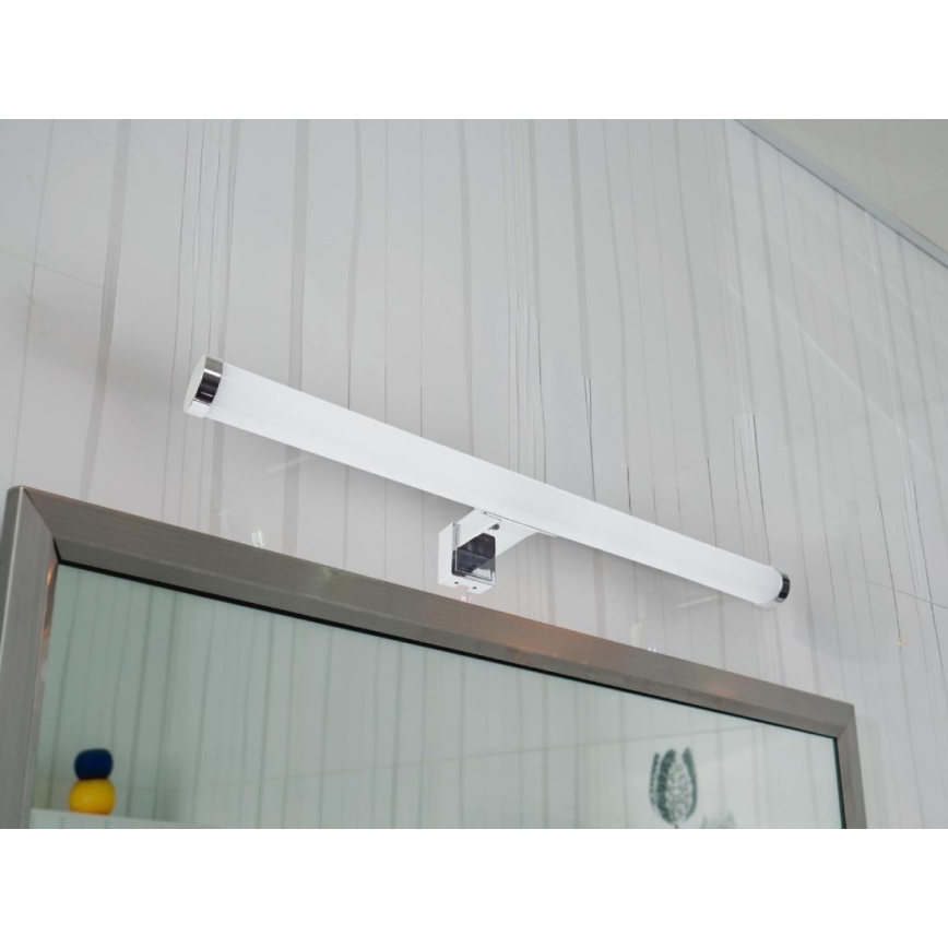 Éclairage LED pour miroir de salle de bains, 10 W, 230 V, 45 cm, IP44, finition chrome brillant