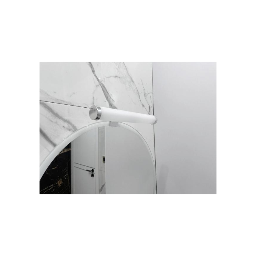 Éclairage LED pour miroir de salle de bains – 8 W, 230 V, 30 cm, IP44, chrome brillant