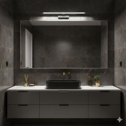 Éclairage LED pour miroir de salle de bains KLIMT LED/12W/230V 3000/4000/6000K 60 cm IP44 noir