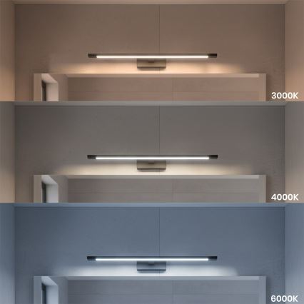 Éclairage LED pour miroir de salle de bains KLIMT LED/12W/230V 3000/4000/6000K 60 cm IP44 noir