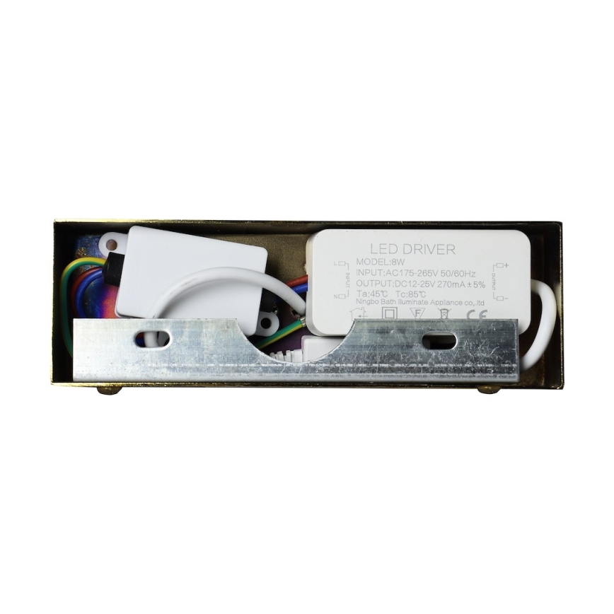 Éclairage LED pour miroir de salle de bains KLIMT, 8 W, 230 V, 3 températures de couleur (3000/4000/6000 K), 40 cm, IP44, finition dorée