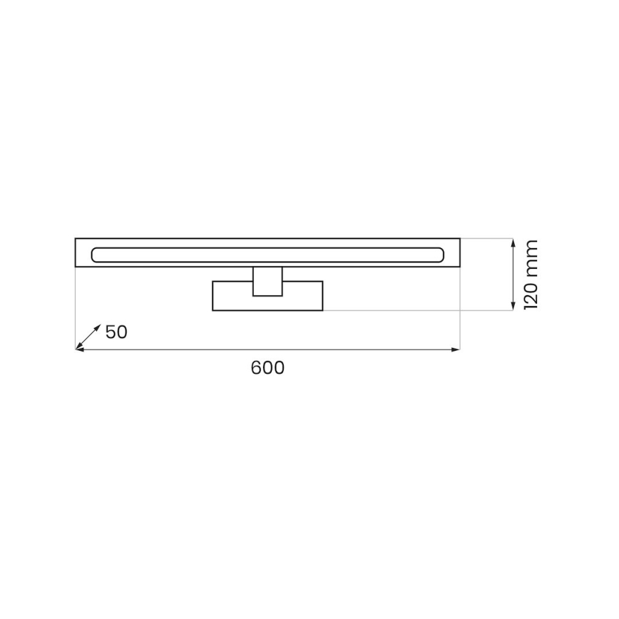 Éclairage pour miroir de salle de bains LED KLIMT LED/12W/230V 3000/4000/6000K 60 cm IP44 doré
