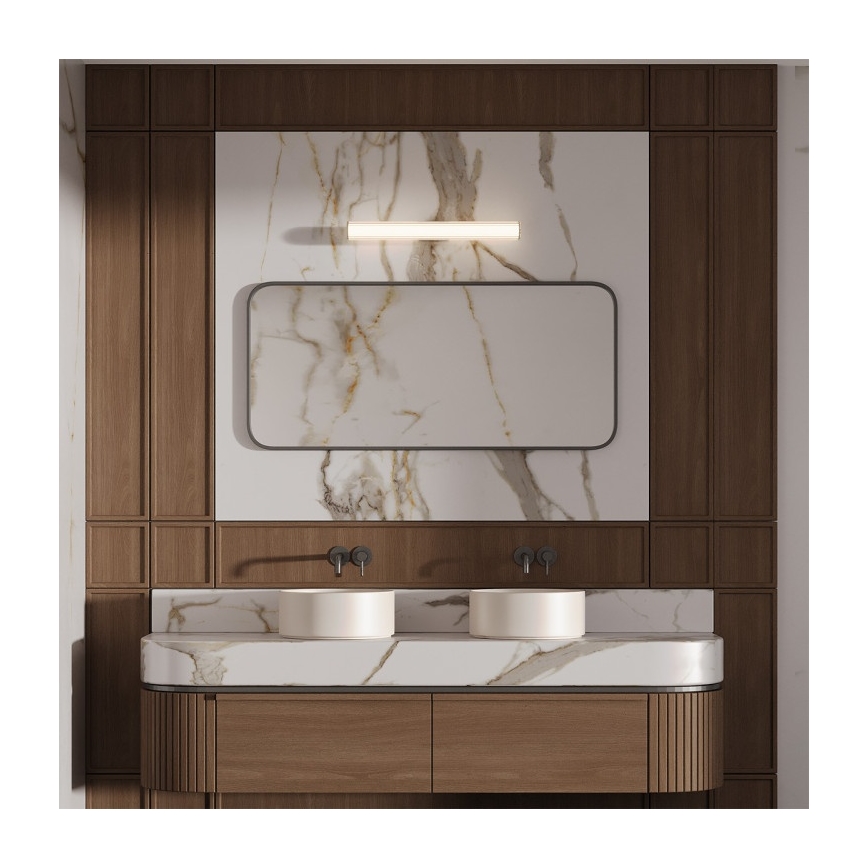 Éclairage LED pour miroir de salle de bain LINEA, 8 W, 230 V, 3000/4000/6000 K, IP44, 45 cm, noir