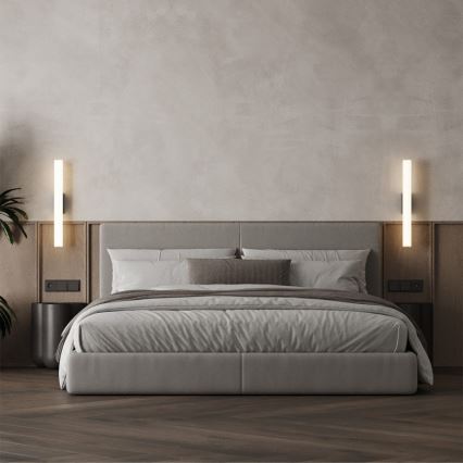Éclairage LED pour miroir de salle de bain LINEA, 8 W, 230 V, 3000/4000/6000 K, IP44, 45 cm, noir