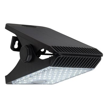 Éclairage solaire avec détecteur de mouvement et crépusculaire CLIPS LED/4W/1200 mAh 3,7V IP44 noir