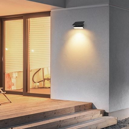Éclairage solaire 2en1 LED/0,9W/3,7V 3000K IP65 1200 mAh noir