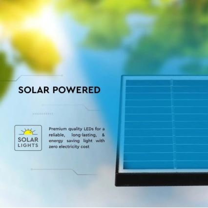 Éclairage solaire LED SPIKE LED/2W/5,5V IP65 4000K 1200 mAh