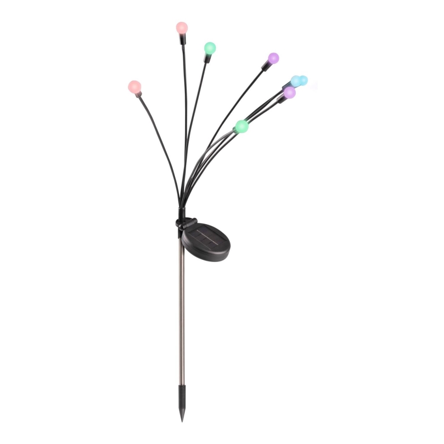 Éclairage solaire RGB FIORINI 8xLED/1,2V 600 mAh IP44 noir