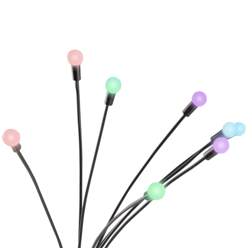 Éclairage solaire RGB FIORINI 8xLED/1,2V 600 mAh IP44 noir