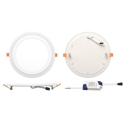 Ecolite DUO-R18W - Spot encastrable LED DUO LED/18W/230V + LED/6W