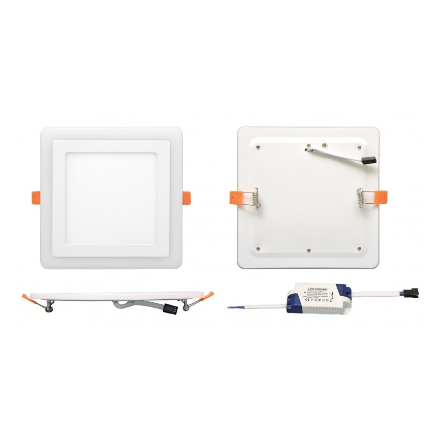 LED Einbauleuchte DUO LED/6W/230V + LED/3W