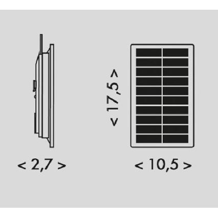 LED Solar striscia 3,7V 2400mAh 5m IP65