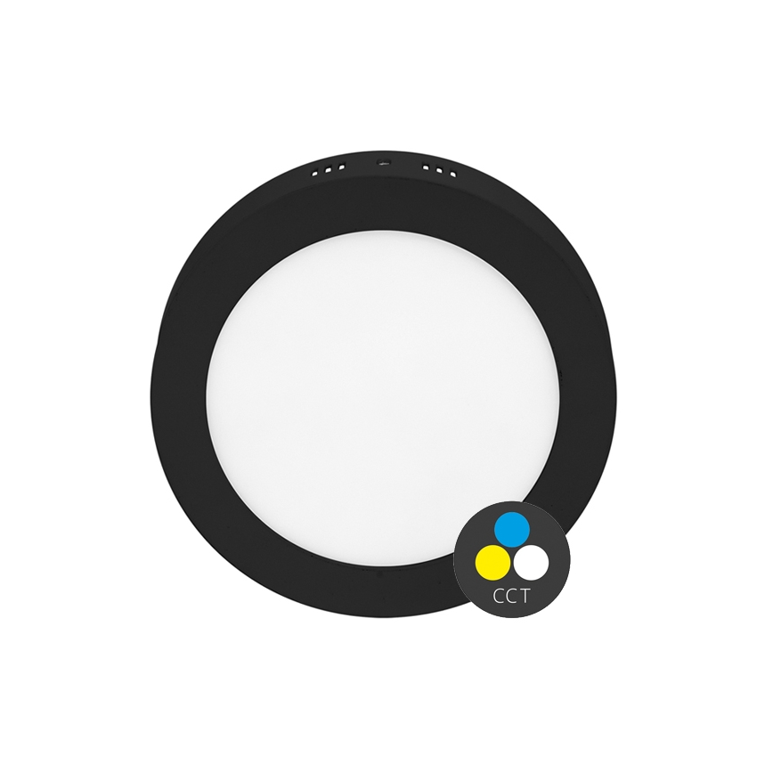 Plafoniera LED LADA LED/12W/230V 3000/4000/6000K diam. 17 cm nero