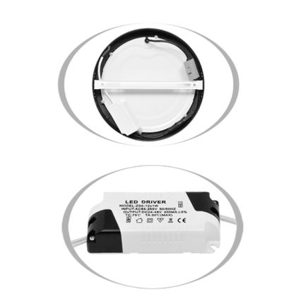 LED-Deckenleuchte LADA LED/12W/230V 3000/4000/6000K d 17 cm schwarz
