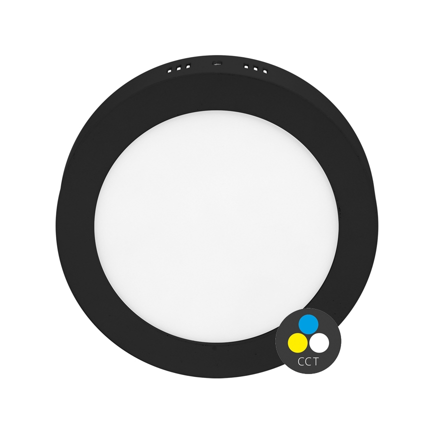 Plafoniera LED LADA LED/25W/230V 3000/4000/6000K diam. 30 cm nero