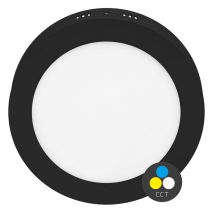 Plafonnier LADA LED/25W/230V 3000/4000/6000K d. 30 cm noir