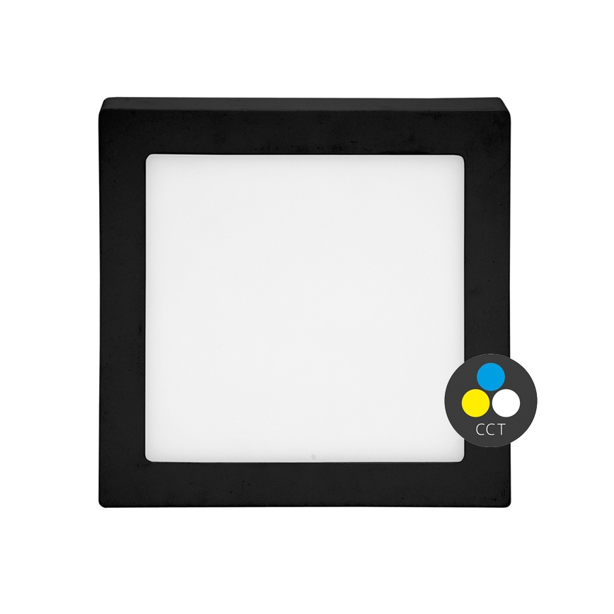LED-Deckenleuchte RAFA LED/18W/230V 3000/4000/6000K 22x22 cm schwarz