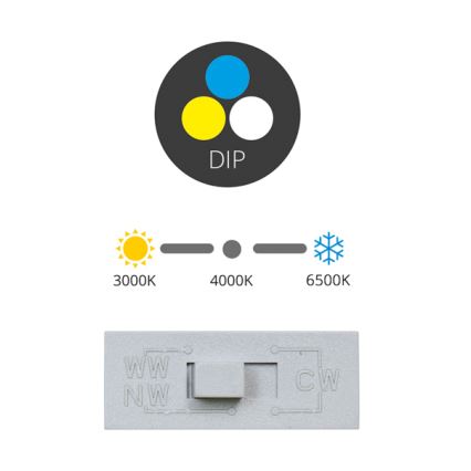 Spot encastrable TINA LED/12W/230V 3000/4000/6500K d. 12 cm blanc