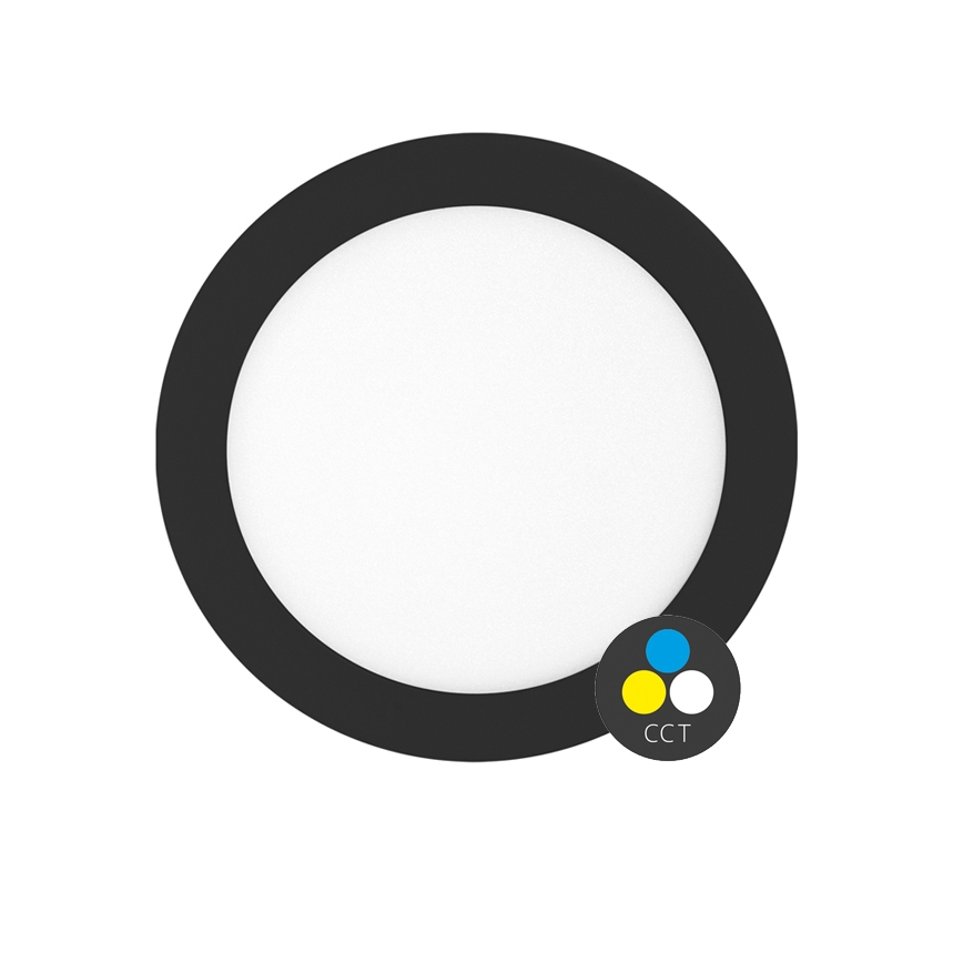 Lampada LED da incasso per bagni LADA LED/18W/230V 3000/4000/6000K diametro 22 cm IP44 nero