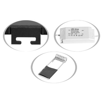 Spot encastrable de salle de bain LADA LED/6W/230V 3000/4000/6000K d. 12 cm IP44 noir