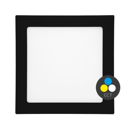 Spot encastrable de salle de bain RAFA LED/12W/230V 3000/4000/6000K 17x17 cm IP44 noir