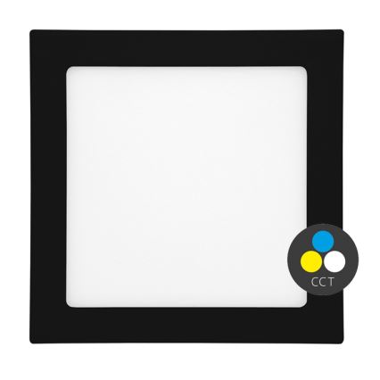 Lampada LED da incasso per bagni RAFA LED/18W/230V 3000/4000/6000K 22x22 cm IP44 nero