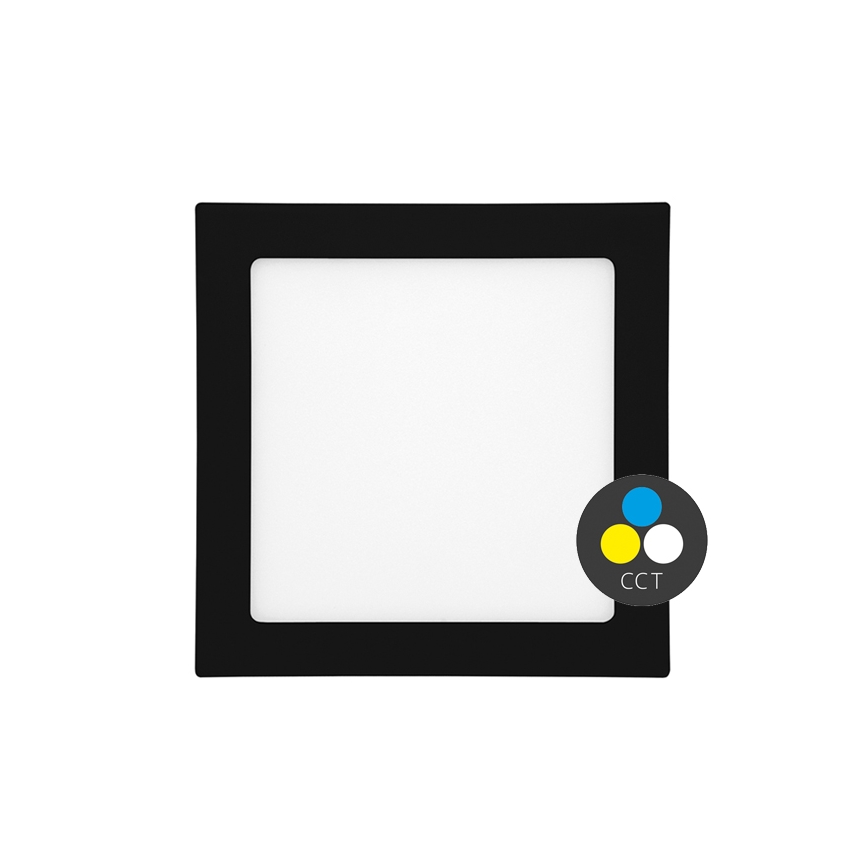Lampada LED da incasso per bagni RAFA LED/6W/230V 3000/4000/6000K 12x12 cm IP44 nero