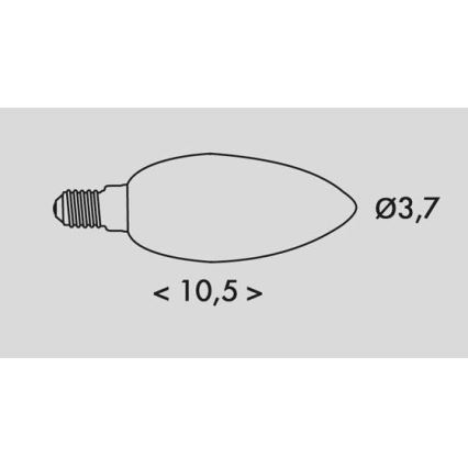 Ampoule LED RETRO C37 E14/2W/230V 3000K 320lm