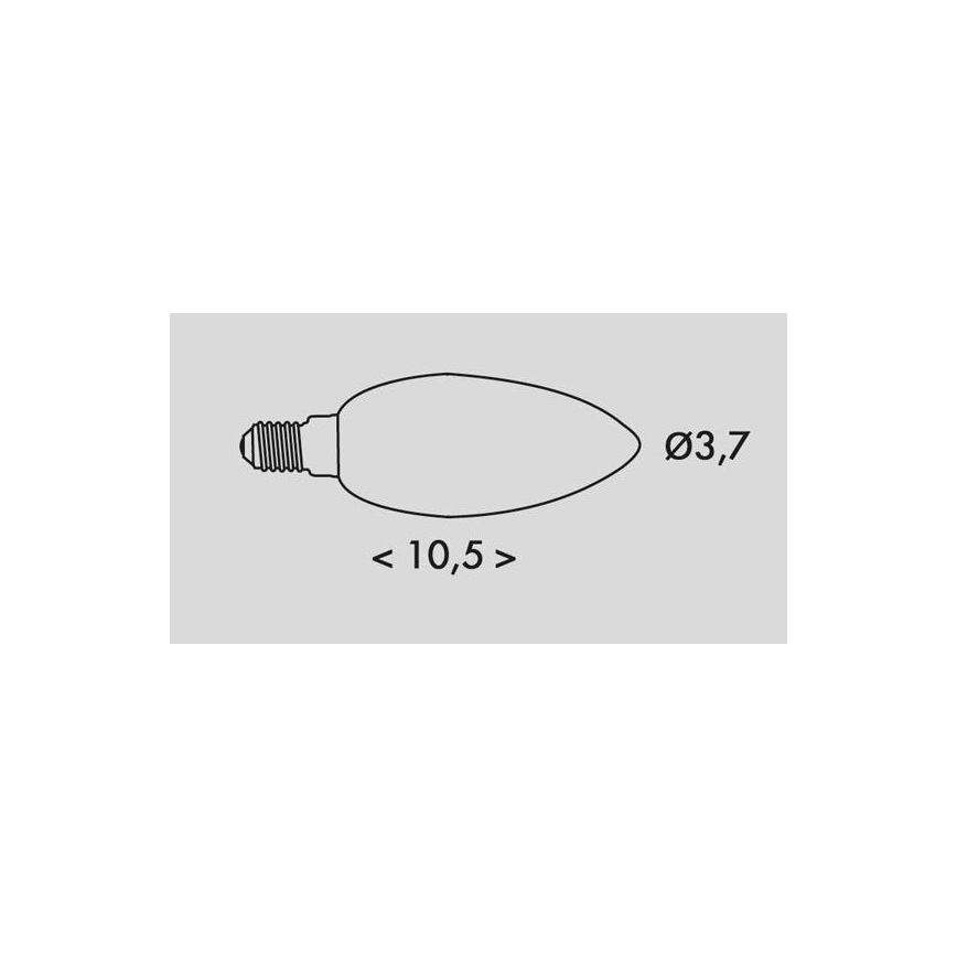 Ampoule LED RETRO C37 E14/2W/230V 3000K 320lm