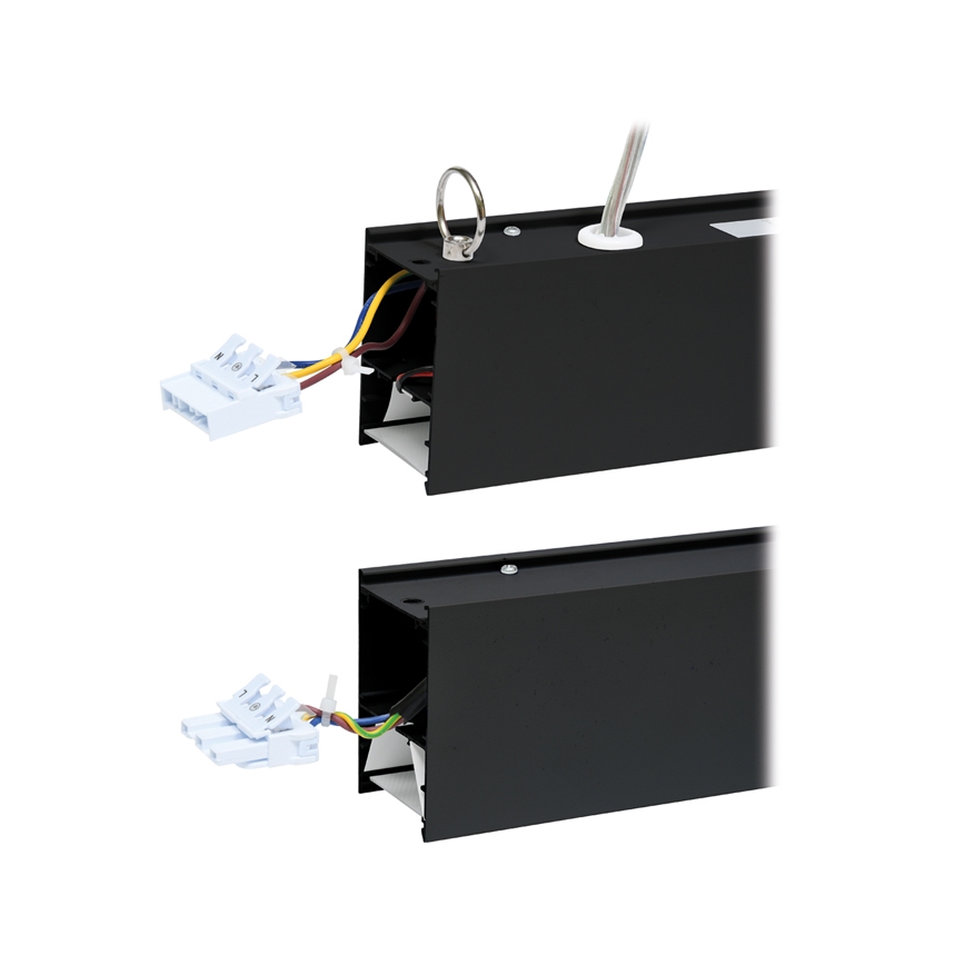 Plafoniera LED DONAR LED/28W/230V 4000K 120 cm nero